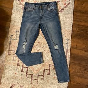 Old Navy Mid Rise Distressed Medium Wash Rockstar Jeans